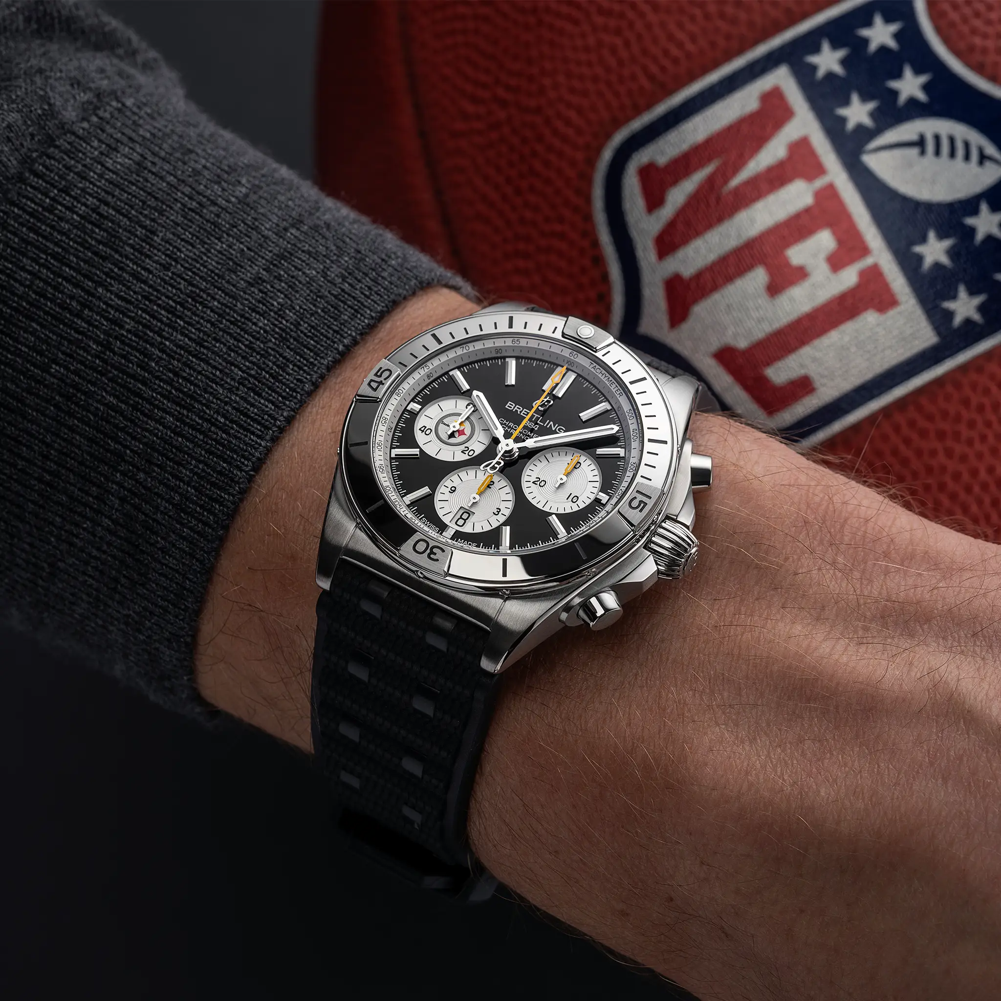Chronomat B01 42 Nfl Pittsburgh Steelers Edition - AB01342B1B2S1
