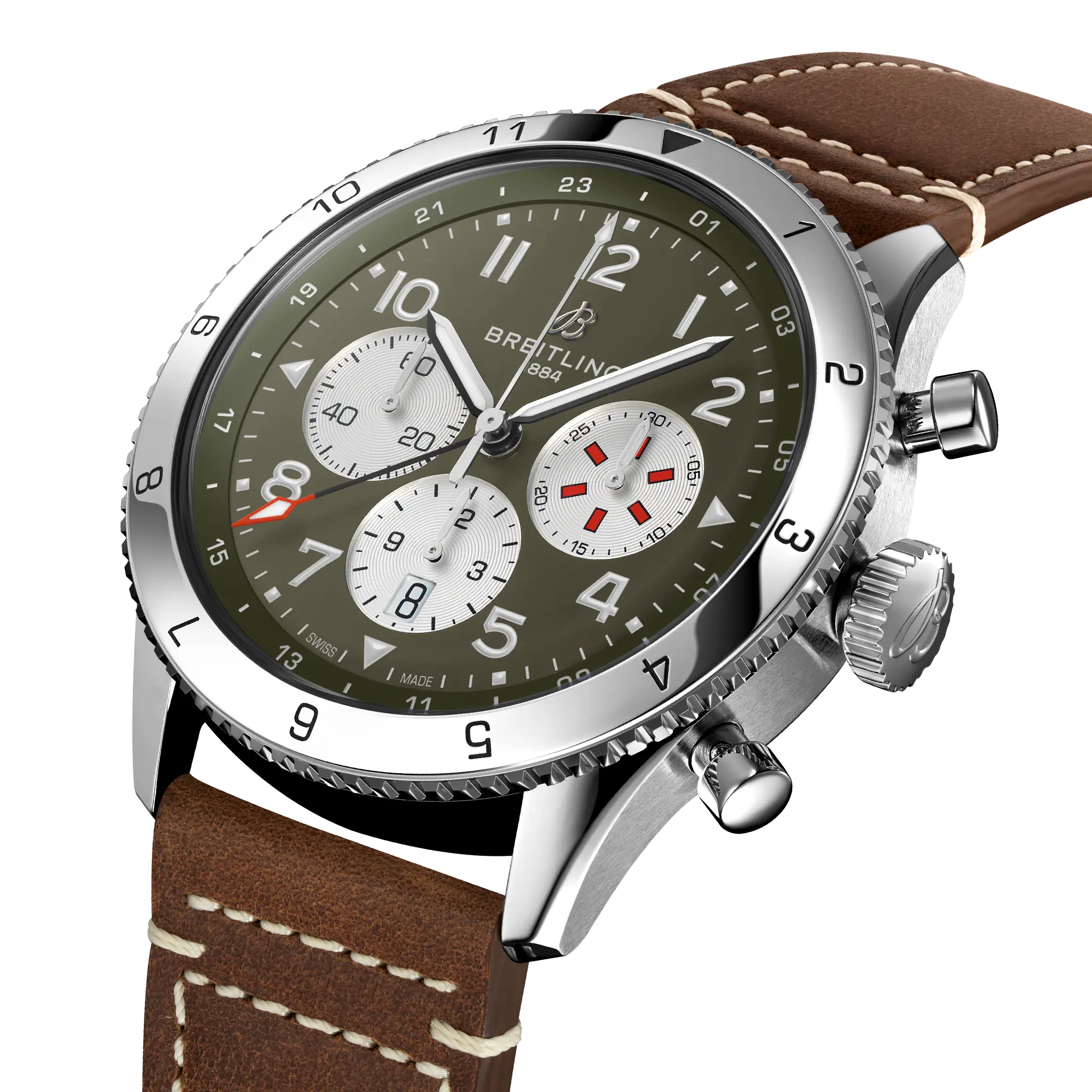 レアヴィンテージ Braun TYPE:4851/AB44 Breitling Super Avi B04 Chronograph GMT 46 Curtiss Warhawk