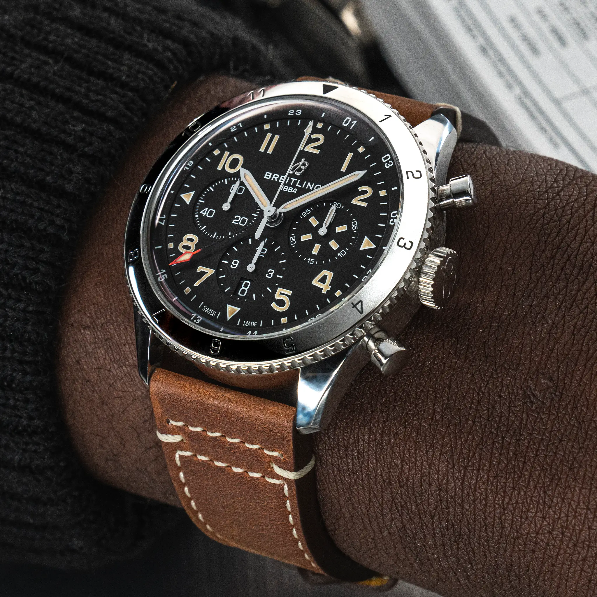 Super Avi B04 Chronograph Gmt 46 P 51 Mustang - AB04453A1B1X1