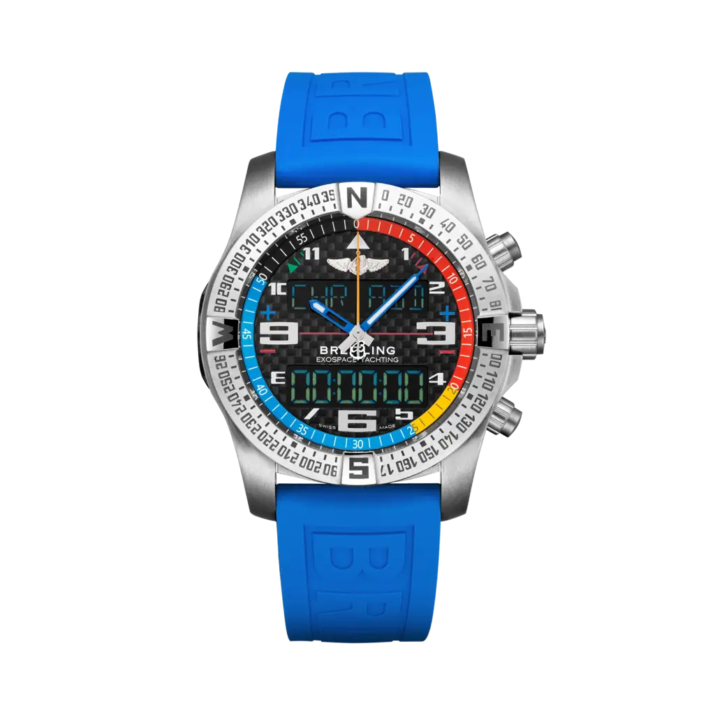 電池交換済 BREITLING ブライトリング エクゾスペース B55 ヨッティング EB5512221B1E1 クロノグラフ 100m防水 黒 ブラック Ti チタン メンズ デジアナ クォーツ【6ヶ月保証】【腕時計】【中古】 エクゾスペース B55 ヨッティング - EB5512221B1S1 | Breitling